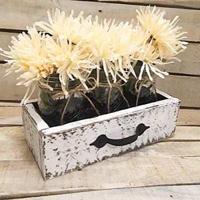 Wooden Painted Drawer/Reclaimed Box Crate for Mason Jar Centerpiece