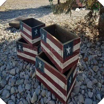 Rustic American wood crates for personality