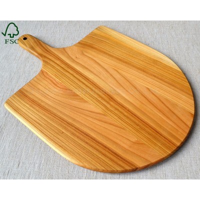 14-inch by 14-inch Acacia Wood Pizza Peel cutting board