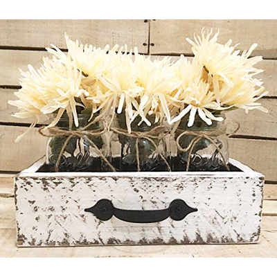 Drawer/Reclaimed Box Crate of wooden Painted for Mason Jar Centerpiece