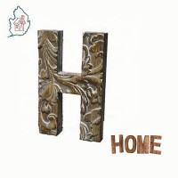 Small wood carving letters can standing on the desk with good price and high quality